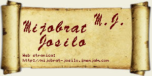 Mijobrat Jošilo vizit kartica